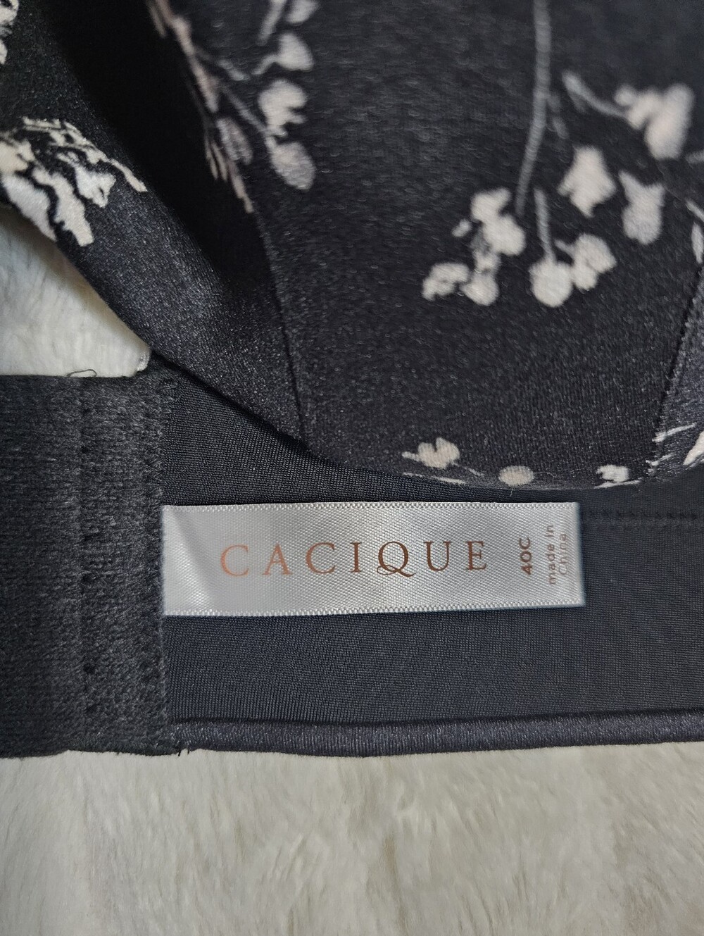 NWT Cacique 40C Lightly Lined Balconette Bra Invisible Backsmoother Floral - Picture 5 of 6
